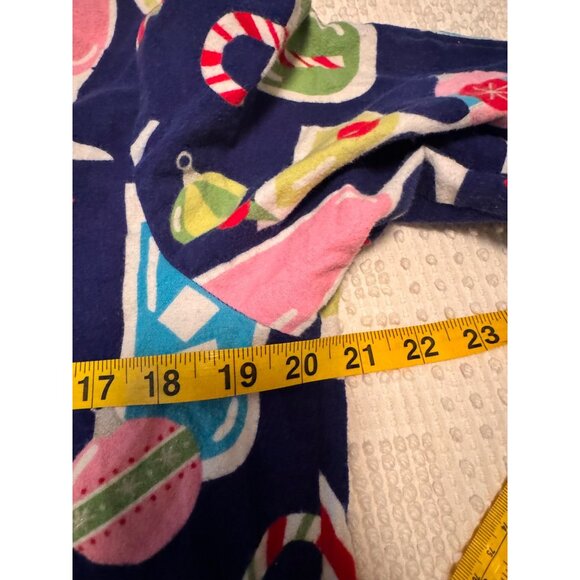 Nick And Nora Women's Holiday Cocktail Print Cotton Flannel Pajama Shirt - Picture 6 of 7